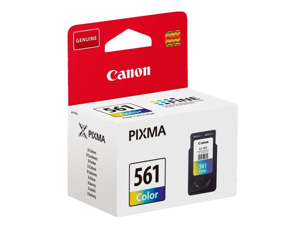 Canon Cl-561 - Farve (Cyan, Magenta, Gul) - Original - Blækpatron - For Pixma Ts5350, Ts5351, Ts5352, Ts5353, Ts7450, Ts7451