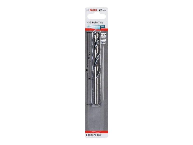 Bosch Pointteq - Borebit - For Metal - Twist-Bit - 9 Mm - Længde: 125 Mm