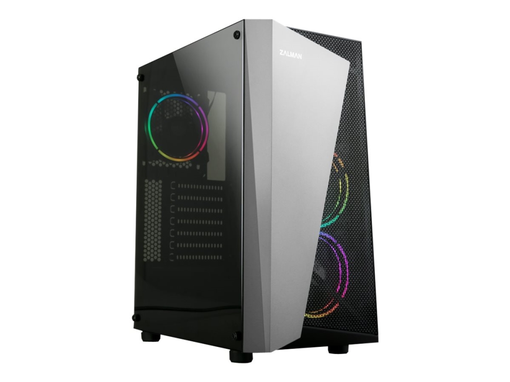 Zalman S4 Plus, Midi Tower, Pc, Schwarz, Atx, Micro Atx, Mini-Itx, Kunststoff, Stahl, Blau, Grün, Rot