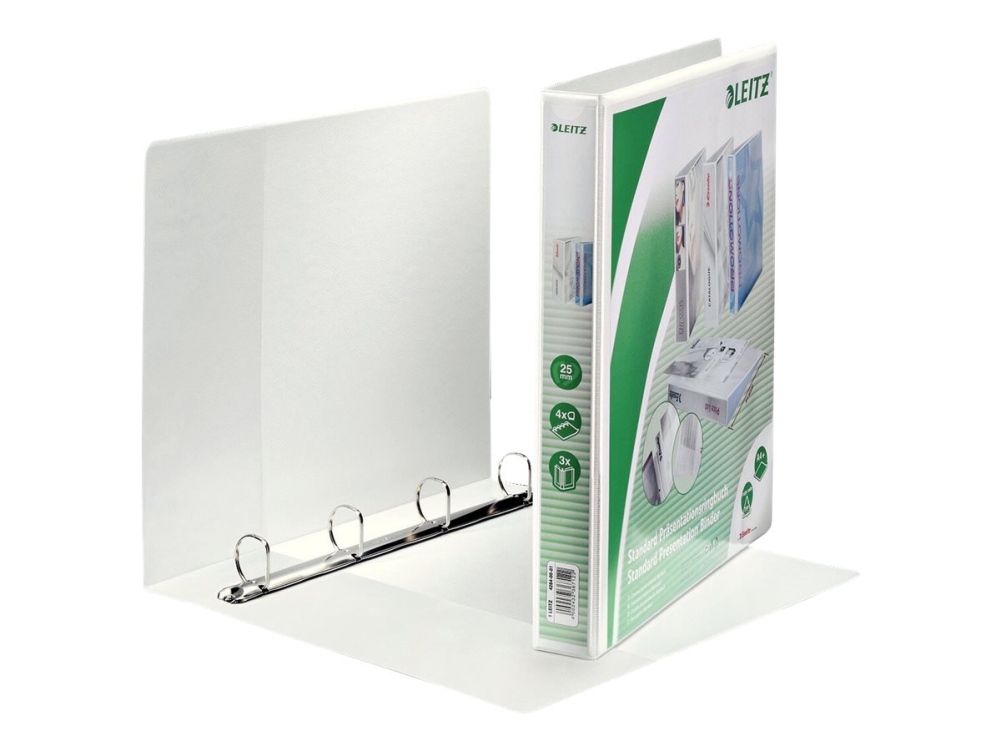 Leitz - Præsentationsringbind - for A4 Maxi - kapacitet: 250 ark - hvid - for P/N: 47800003
