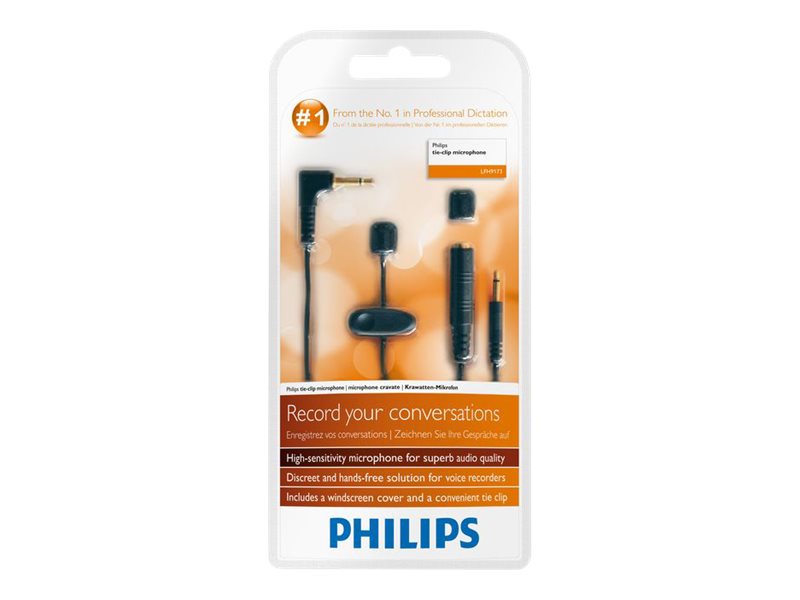 Philips Anclippbares Mikrofon, Pc-Mikrofon, -66 Db, 50 - 20000 Hz, 2200 Ohm, Omnidirektional, Kabelgebunden