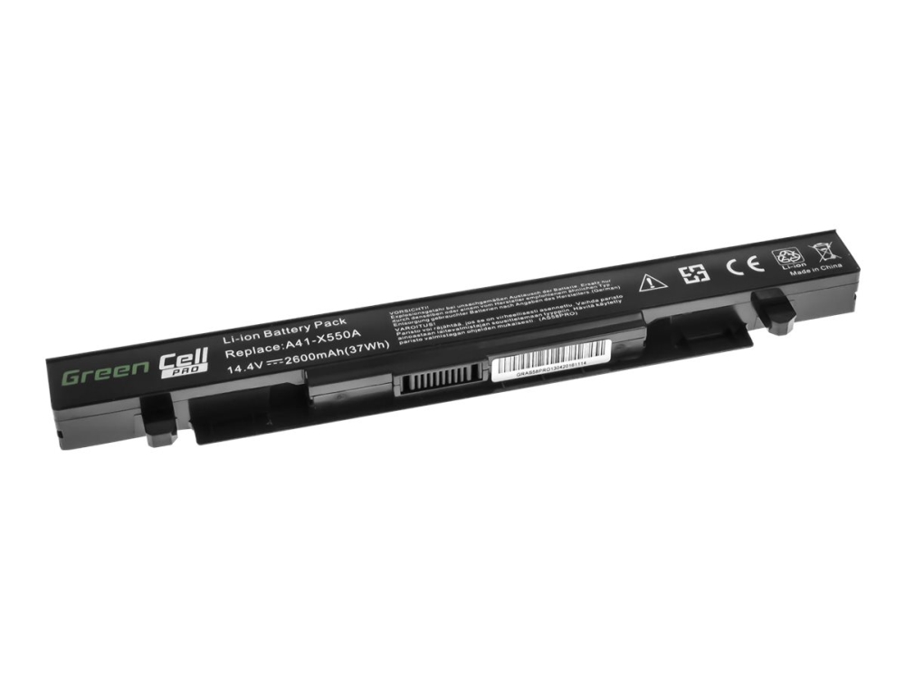 Green Cell Pro Batteri För Barbar Dator Likvardigt Med: Asus A41 X550a Litiumjon 4 Cells 2600 Mah Svart För Asus R510ca X550ca X550cc
