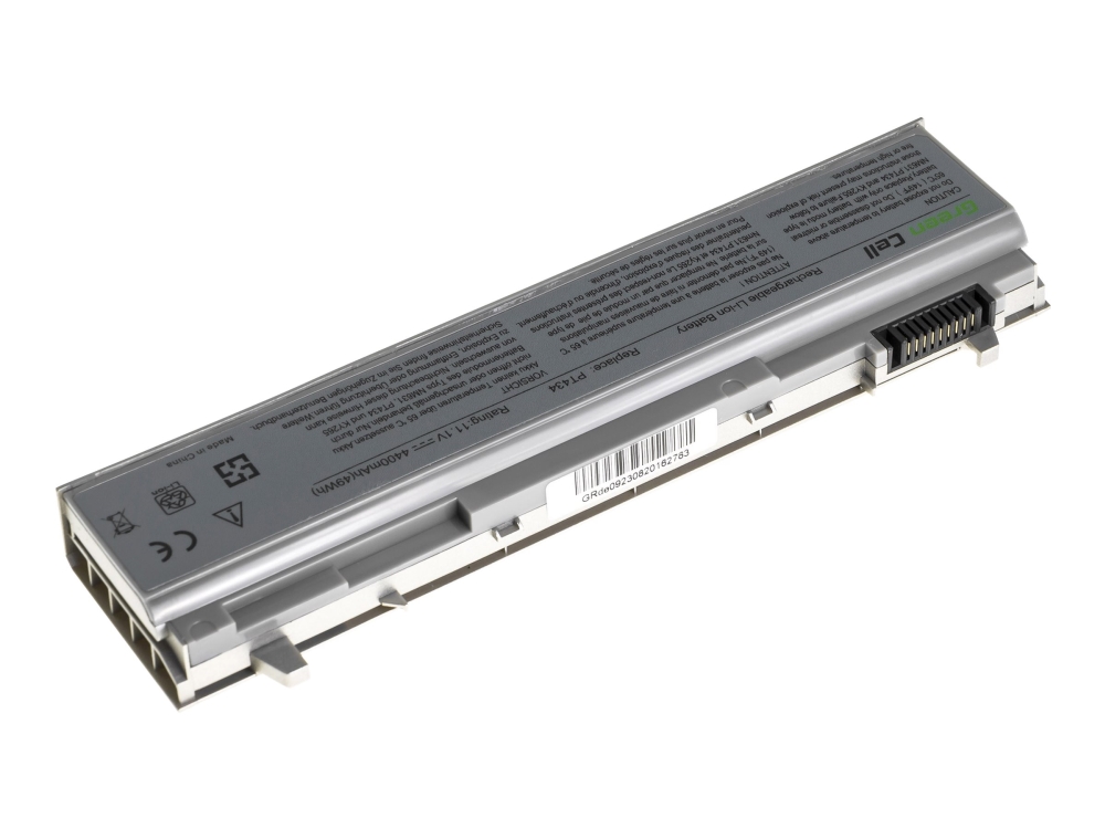 Green Cell - Batteri Til Bærbar Computer (Svarende Til: Dell Pt434, Dell W1193) - Litiumion - 6-Cellet - 4400 Mah - Sølv - For Dell Latitude E6400, E