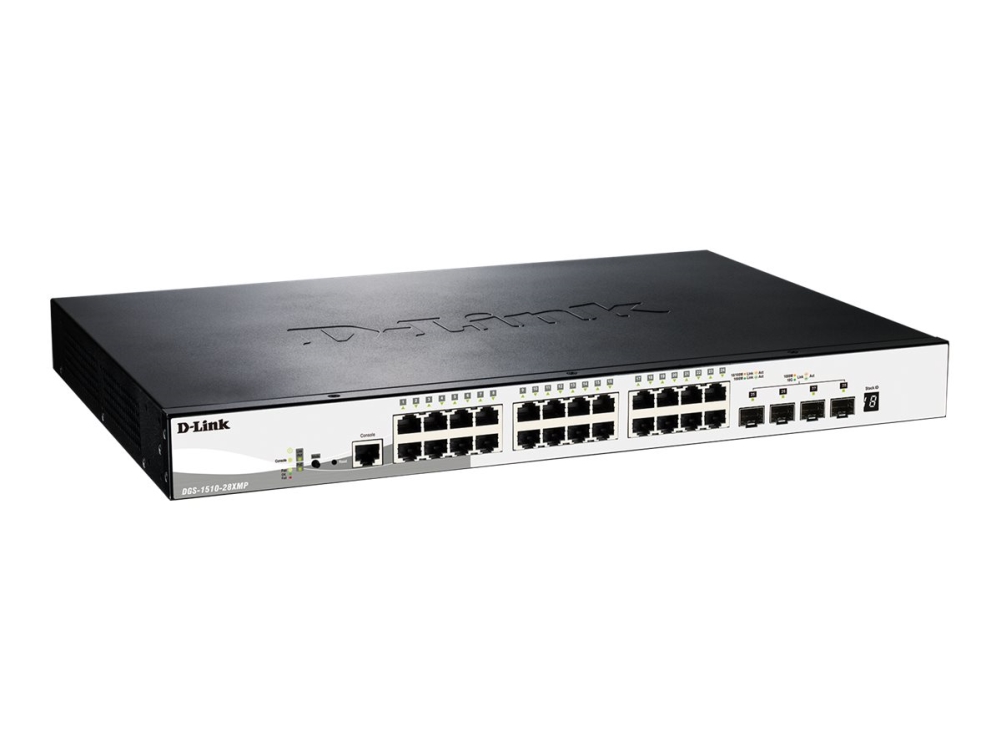 D-Link Dgs-1510-28Xmp, Managed, L2/L3, Gigabit Ethernet (10/100/1000), Vollduplex, Power Over Ethernet (Poe), Rack-Einbau