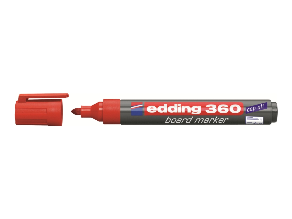 Edding 360 Board - Markør - For Plade - Rød - Pigmentblæk - 1.5-3 Mm