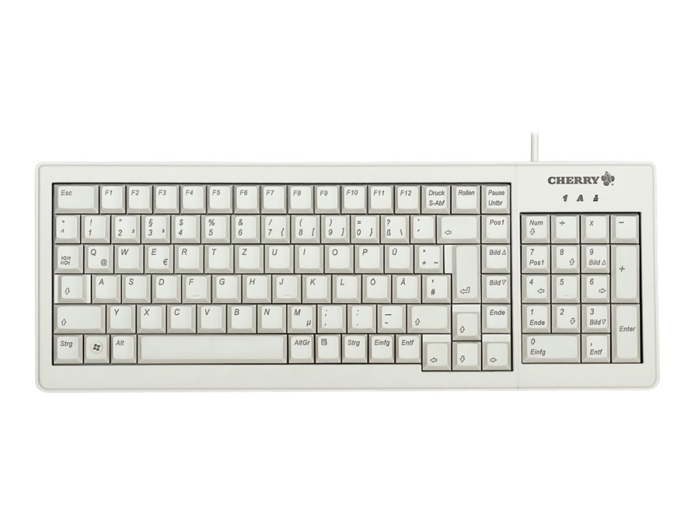 Cherry Xs Complete G84-5200 - Tastatur - Ps/2, Usb - Schweizisk - Tastkontakt: Cherry Ml - Lysegrå