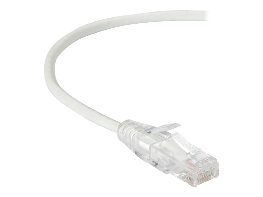 Black Box Slim-Net - Patchkabel - Rj-45 (Han) Til Rj-45 (Han) - 2.13 M - Utp - Cat 6A - Booted, Formet, Strenget - Hvid