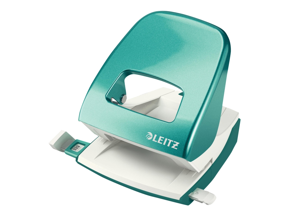 Hulapparat Leitz 5008 Nexxt Wow, 2-Huls 30 Ark Metal Blister Isblå