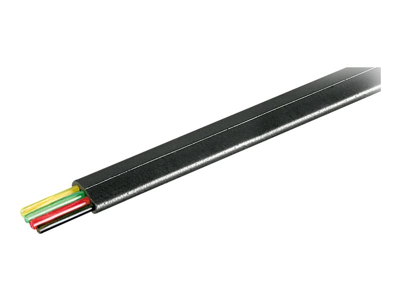 Goobay - Bulk Telefonkabel - 100 M - Flad - Sort