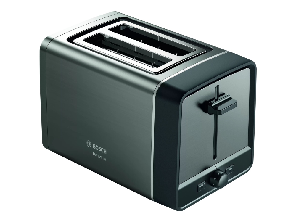 Bosch Designline Tat5p425de - Brødrister - 2 Skive - 2 Holdere - Grå
