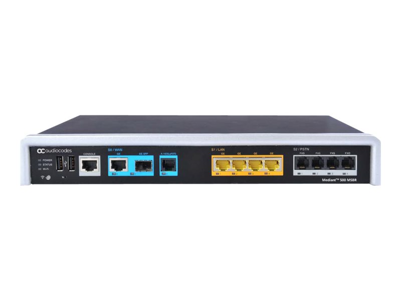 AudioCodes Mediant 500 MSBR - Router - DSL-modem 4-port switch - 1GbE, MLPPP, PPP, ATM