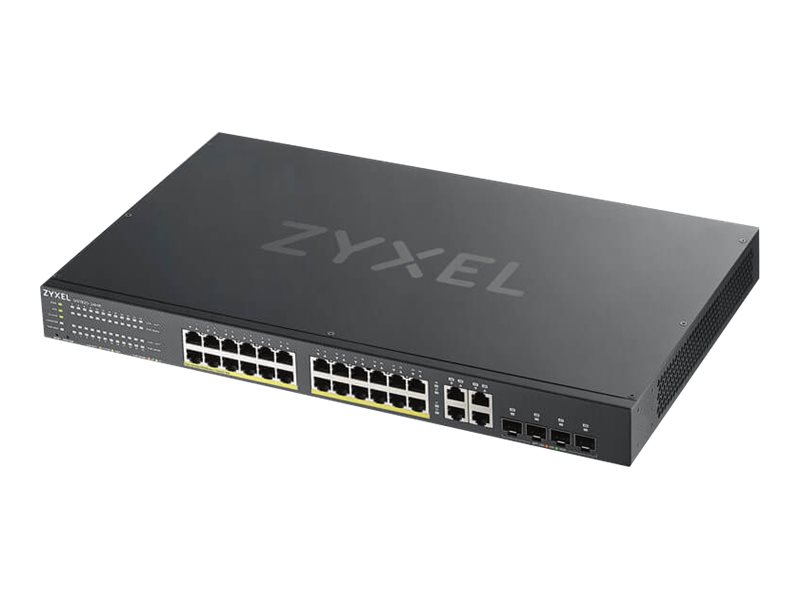 Zyxel Gs1920 24hpv2 Switch Smart 24 X 10/100/1000 Poe 4 X Combo Gigabit Sfp 4 X 10/100/1000 Monterbar På Stativ Poe 375 W