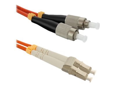 Qoltec - Patchkabel - Lc/Upc Multi-Mode (Han) Bis Fc/Upc Multi-Modus (Han) - 3 M. - Fiberoptik - Duplex - 50 / 125 My - Om2 - Halogenfri - Orange