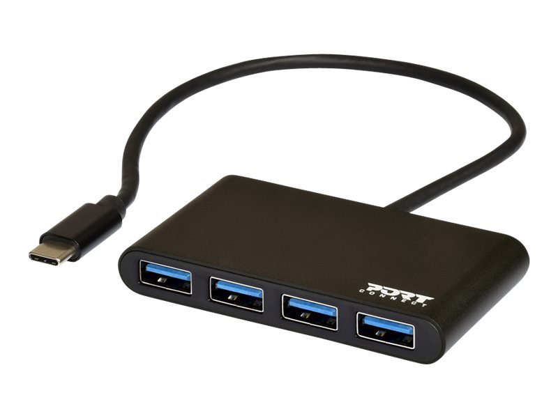 Port Connect Usb Hub 4 Ports Type C - Hub - 4 X Superspeed Usb 3.0 - Desktop