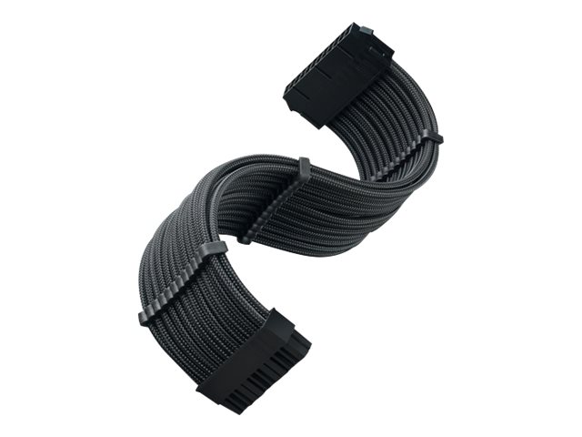 Silverstone Pp07e - Forlængerkabel Til Strøm - 24 Pin Atx (Hun) Til 24 Pin Atx (Han) - 30 Cm - Sort
