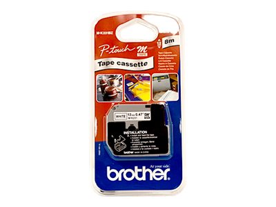 Brother Labelling Tape - 12Mm, Black/White, Blister, M, Japan, 1,2 Cm, 8 M, 98 Mm, 190 Mm