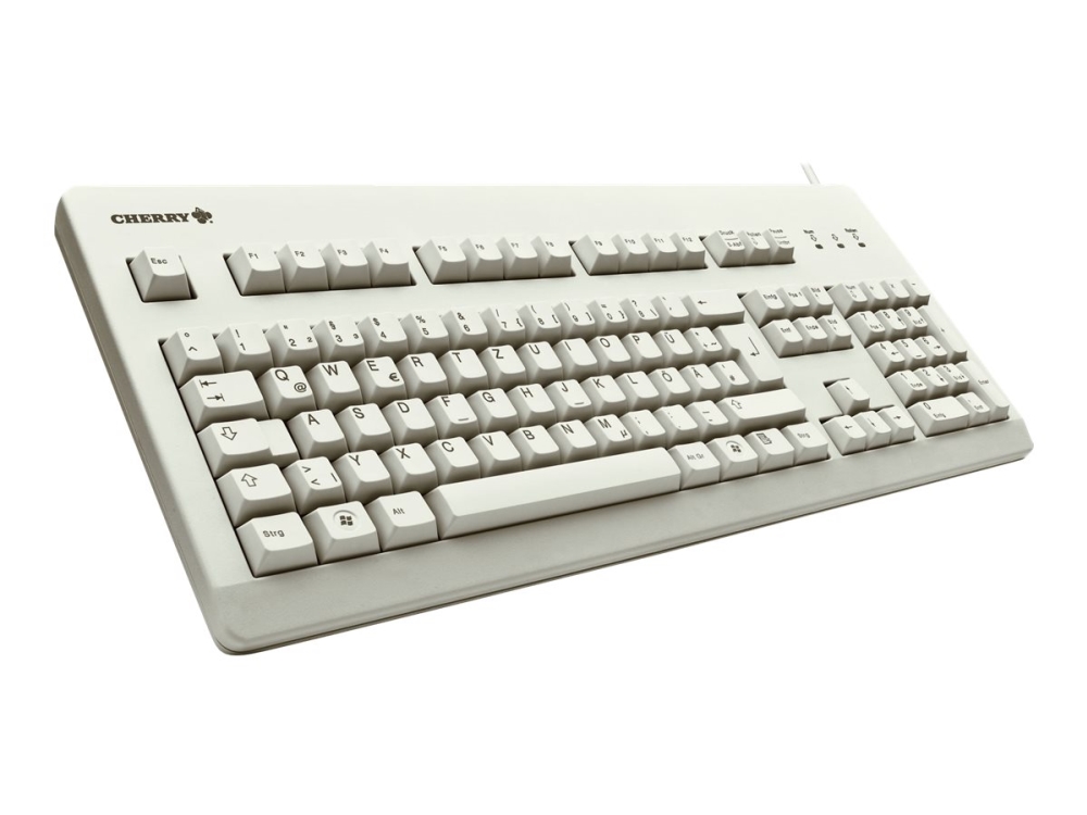 Cherry G80-3000 - Tastatur - Ps/2, Usb - Uk - Hellgrau