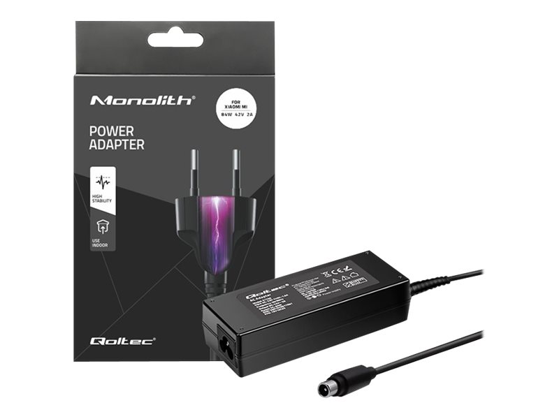 Qoltec - Strømforsyningsadapter - 84 Watt - 2 A - For Xiaomi Mi M365, Pro