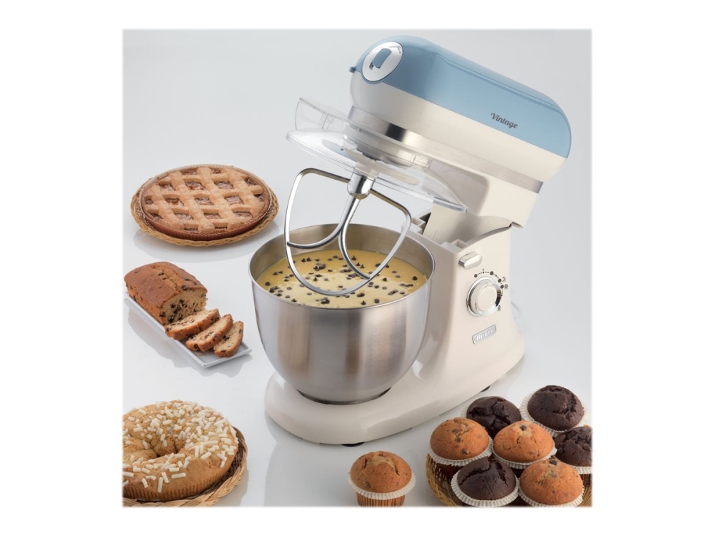 Ariete 1588, 5,5 L, Blau, Weiß, Drehregler, Kneten, Mixen, Ce, 2400 W