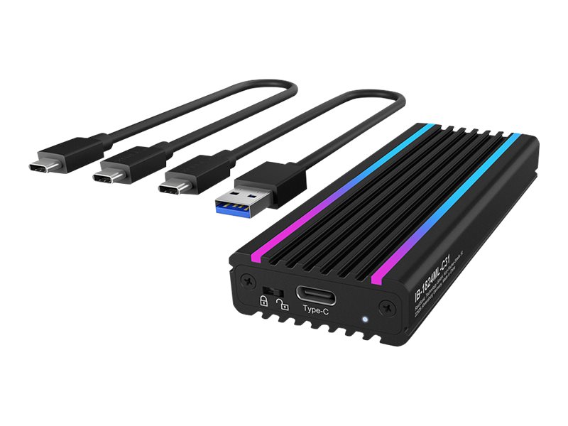 Icy Box Ib-1824Ml-C31 - Lagringspakning - M.2 - M.2 Nvme Card - Usb 3.2 (Gen 2) - Sort