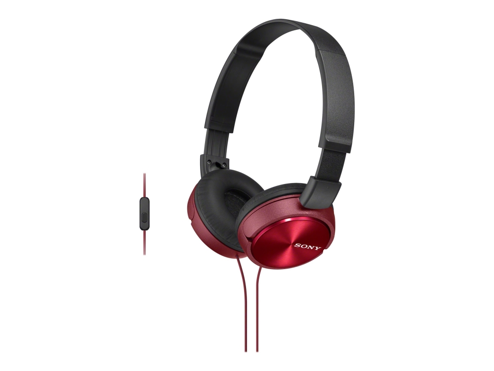 Sony Mdr Zx310 Hörlurar Fullstorlek Kabelansluten 3 5 Mm Kontakt Röd