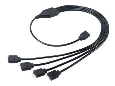 Akasa Ak-Cbld04-50Bk - Rgb Led-Opdeler - 4-Pin Addresserbar Rgb Led-Stikforbindelse (Hun) Til 4-Pin Addresserbar Rgb Led-Stikforbindelse (Han) - 50 C