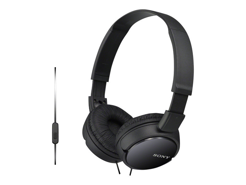 Sony Mdr Zx110 Hörlurar Fullstorlek Kabelansluten 3 5 Mm Kontakt Svart