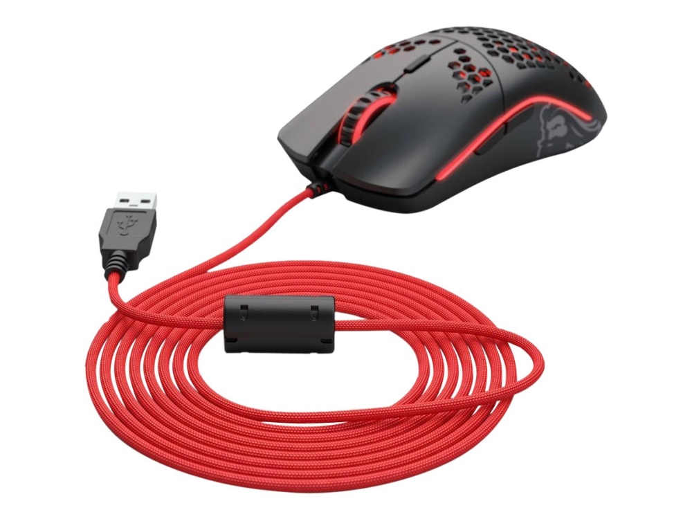 Glorious Ascended Cord - Musekabel - Usb (Han) - Karmosinrød - For Glorious Model D, Model O, Model O Minus