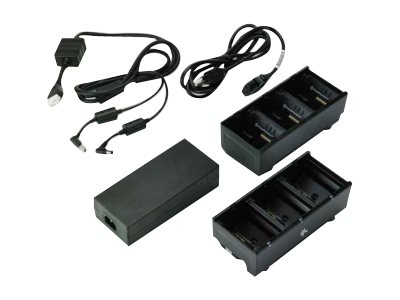 Zebra 3-Slot Battery Charger Connected via Y Cable - Batterioplader - output-stikforbindelser: 3 - USA (pakke med 2) - for QLn 220, 220 Healthcare, 320, 420  ZQ500 Series ZQ510, ZQ520  ZQ600 Series ZQ610, ZQ620