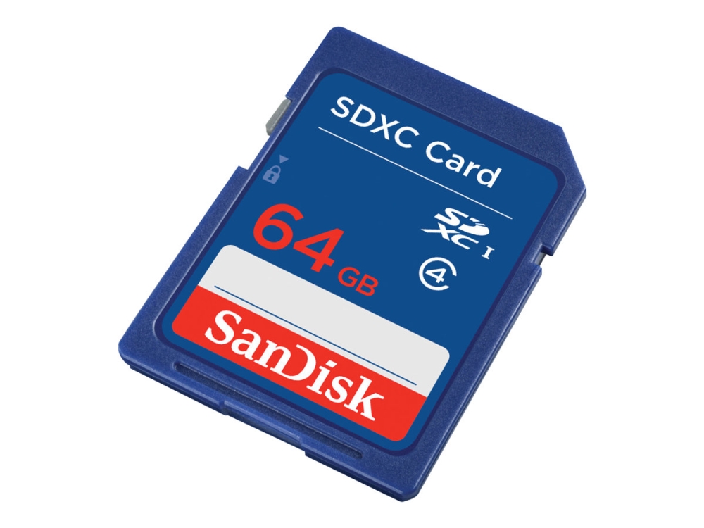 Sandisk 64Gb Sdxc, 64 Gb, Sdxc, Klasse 4, Schockresistent, Wasserfest, Blau