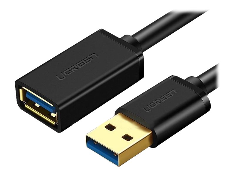 Ugreen US129 - USB forlængerkabel - USB Type A (han) til USB Type A (hun) - USB 3.0 - 3 m - flad
