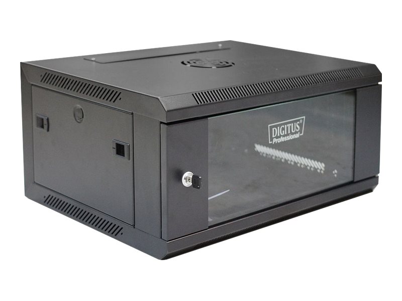 Digitus Professional Dn-W19 04U/450/B - Kabinet - Vægmonterbar - Sort, Ral 9004 - 4U - 19"