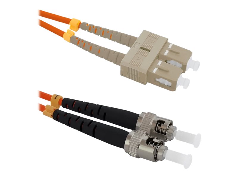 Qoltec - Patchkabel - Sc/Upc Multi-Mode (Han) Bis St/Upc Multi-Mode (Han) - 2 M. - Fiberoptik - Duplex - 50 / 125 My - Om2 - Halogenfri - Orange