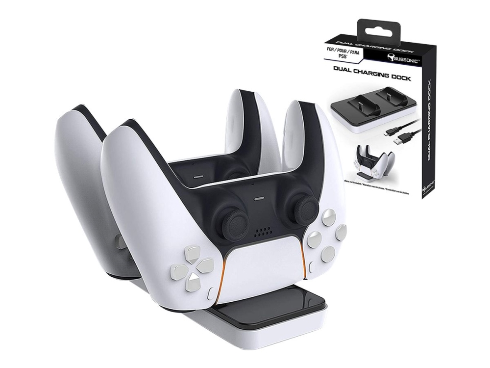 SuBsonic Dual Charging Dock - Opladningsstation - 2 output-stikforbindelser (2 x USB-C) - for Sony DualSense
