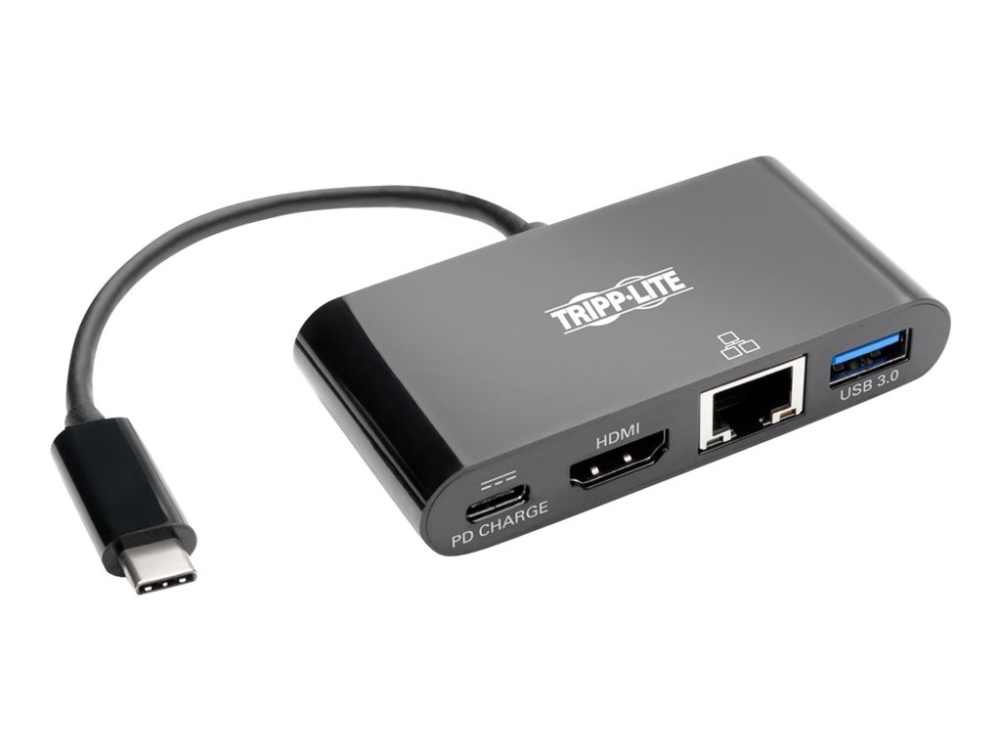 Eaton Tripp Lite Series Usb C To Hdmi Multiport Video Adapter Converter W/ Usb-A Hub, Usb-C Pd Charging Port & Gigabit Ethernet Port, Thunderbolt 3 C