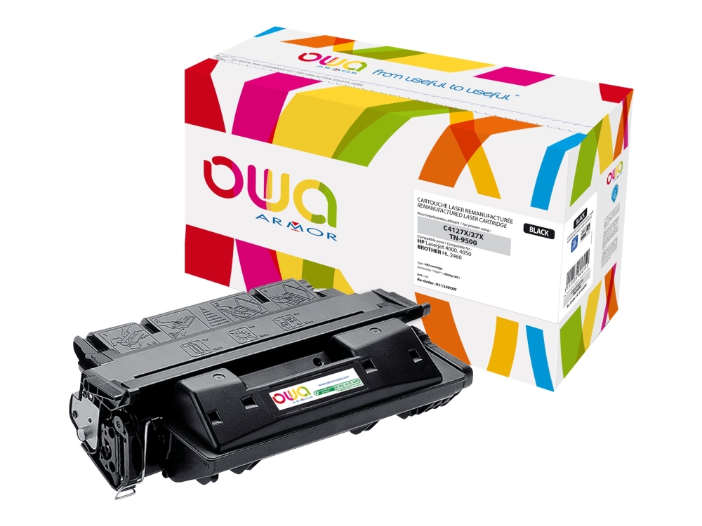 Owa - Sort - Kompatibel - Genproduceret - Tonerpatron (Alternativ Til: Brother Tn9500) - For Hp Laserjet 4000, 4000N, 4000Se, 4000T, 4000Tn, 4050, 40