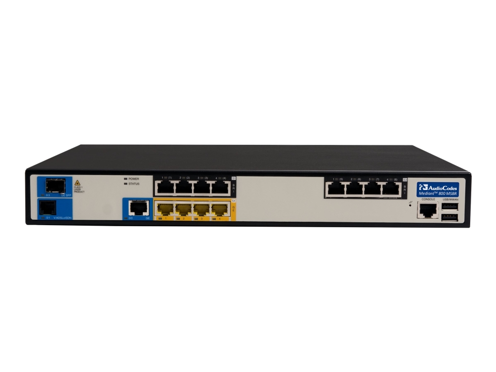 Audiocodes Mediant 800C - MSBR with 4 FXS and 4 GE ports, dual-mode ADSL/VDSL over ISDN