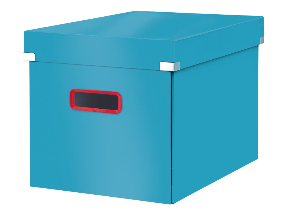 Leitz Click & Store Cosy Cube Stor Opbevaringsboks, 80% Recirkuleret Karton Rolig Blå