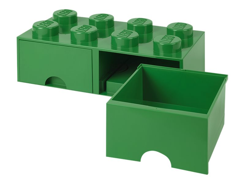 Lego Storage Opbevaringsskuffe - 8 Knopper - Grøn