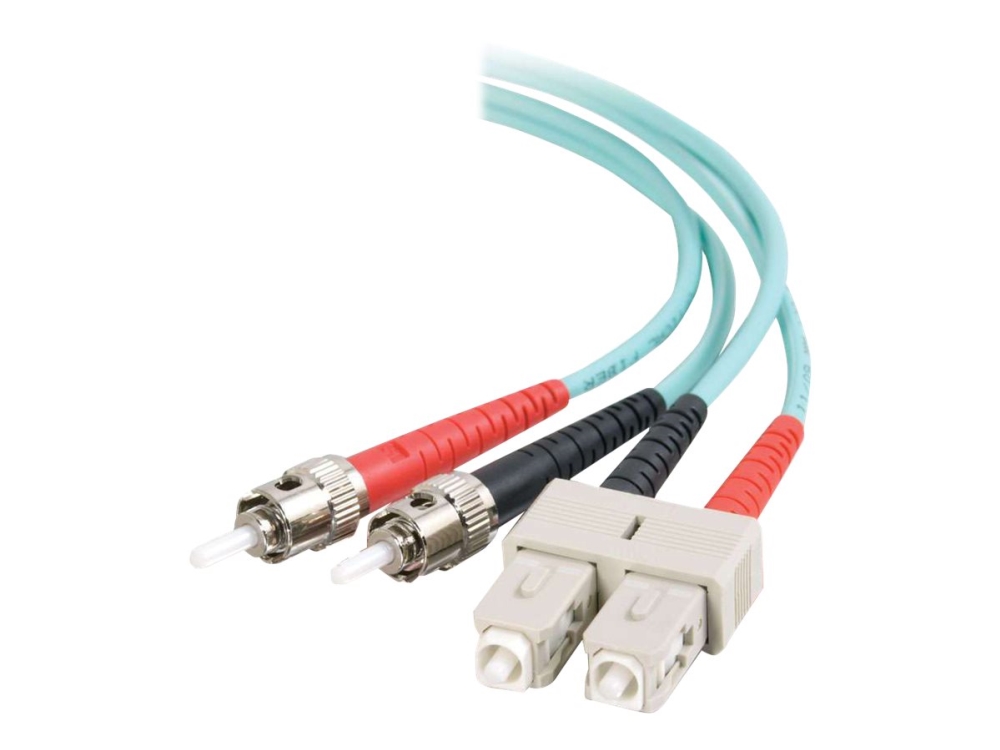 C2g Sc-St 10Gb 50/125 Om3 Duplex Multimode Pvc Fiber Optic Cable (Lszh) - Netværkskabel - St Multimode (Han) Til Sc Multimode (Han) - 10 M - 10 M. -