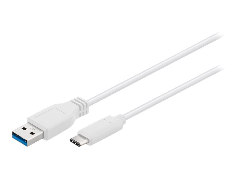 Sinox i-Media - USB-kabel - USB typ A (hane) till 24 pin USB-C (hane) vändbar - USB 3.0 - 1 m - vit | Datortillbehör - Kablar & adaptrar - Datakablar | GameStuff