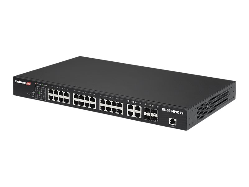 Edimax Pro 5424plc Switch Smart 100 1000 Poe+ + Combo Sfp Monterbar Stativ Poe+ 400
