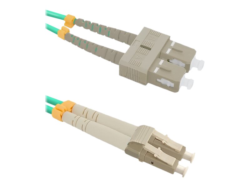 Qoltec - Patchkabel - Lc/Upc Multi-Mode (Han) Til Sc/Upc Multi-Mode (Han) - 10 M. - Fiberoptik - Duplex - 50 / 125 My - Om4 - Halogenfri