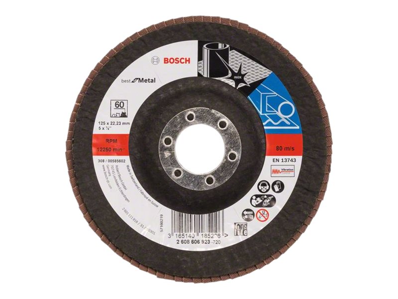 Bosch Best For Metal X571 - Kværneskive - For Metal - 125 Mm - Kornstørrelse: 60