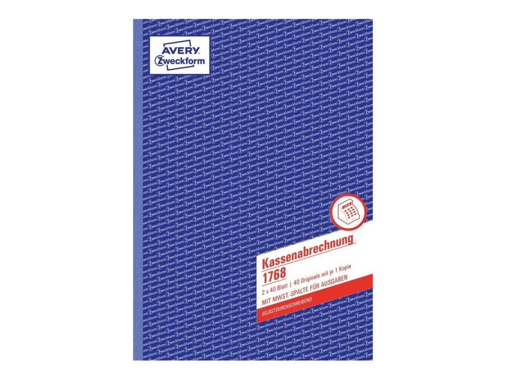 Avery Zweckform - Kassarapport - 40 ark - A4 (210 x 297 mm) - Kopia - självkopierande | Papper & Emballage - Block & Post-It - Blanketter & bokföring | GameStuff