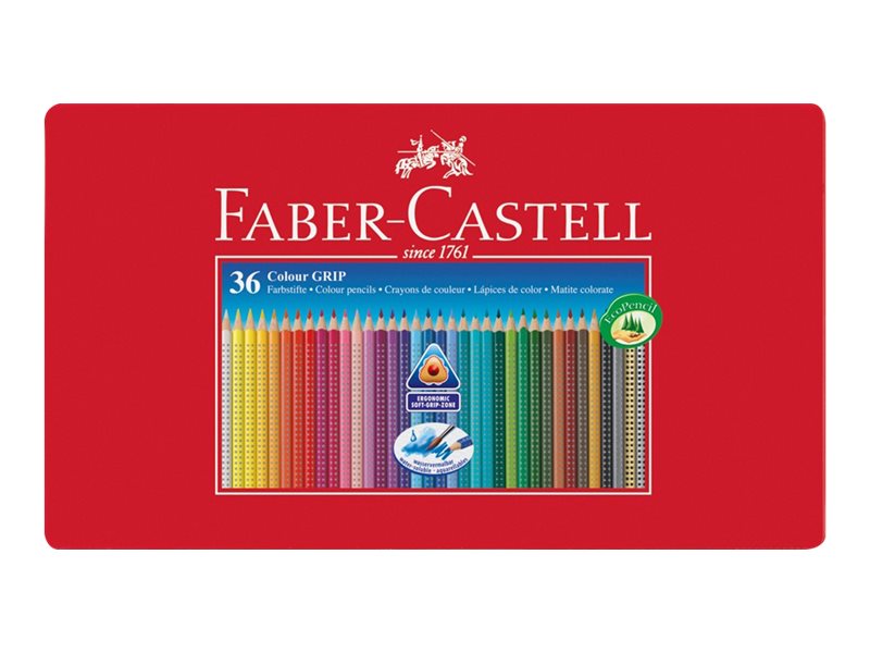 Faber-Castell Farveblyant Colour Grip dåse med 36 stk (112435)