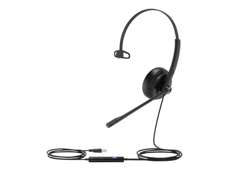 Yealink Uh34 Lite Mono - Headset - På Øret - Kablet - Usb - Sort - Certified For Microsoft Teams