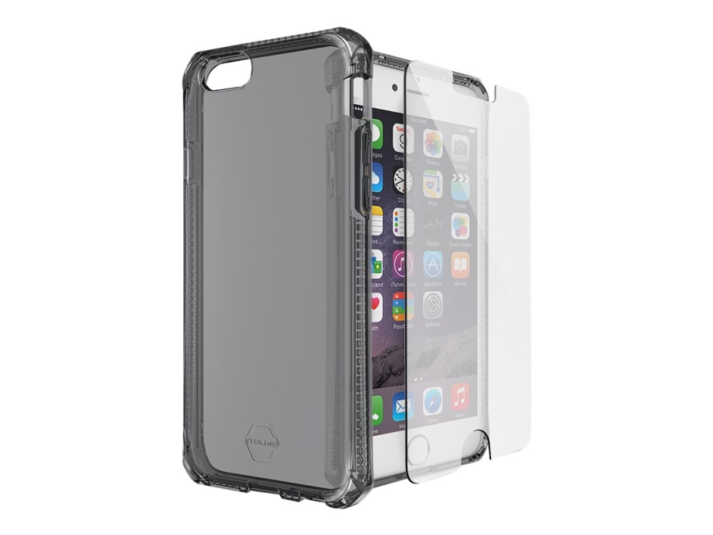 ITSKINS Spectrum360 - Bagsidecover til mobiltelefon - termoplastisk polyuretan (TPU) - sort - for Apple iPhone 6 Plus, 6s Plus
