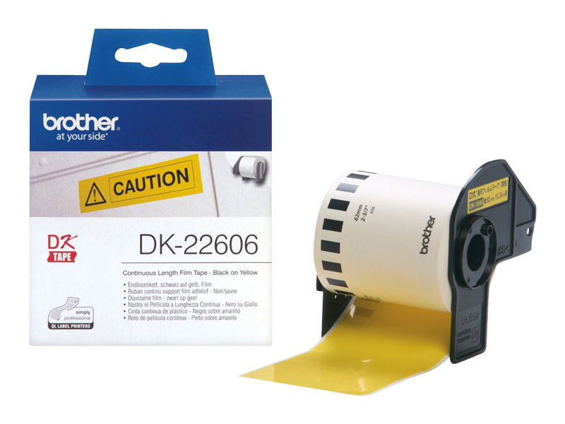 Brother DK-22606 - Gul - Rulle (6,2 cm x 15,2 m) film - for Brother QL-1050, QL-500, QL-550, QL-560, QL-570, QL-600, QL-650, QL-710, QL-720, QL-820