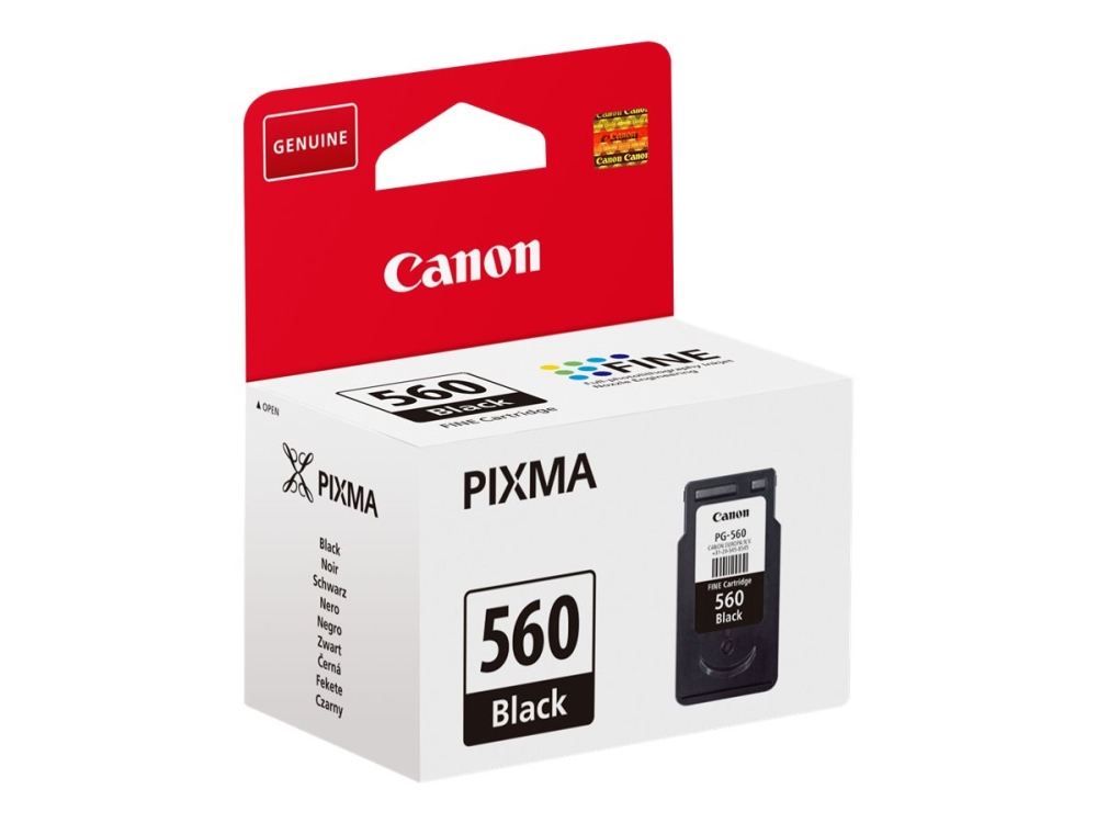 Canon Pg-560 - Sort - Original - Blækpatron - For Pixma Ts5350, Ts5351, Ts5352, Ts5353, Ts7450, Ts7451